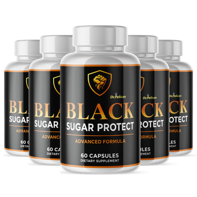 Black Sugar Protect-Blood Support- 5 Bottles- 300 Capsules