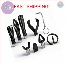Drain Snake Drill Attachment, 9-Piece Root Cutter for Drain Cleaning, Manganese