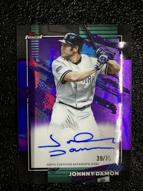 2026 Finest Johnny Damon Purple Refractor Auto #fa-jda #39/75 Sp