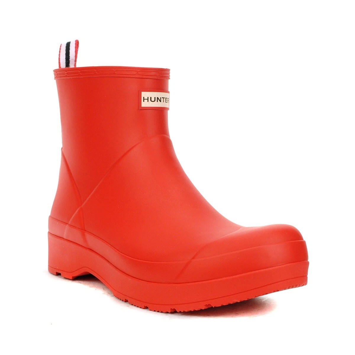 Короткие непромокаемые ботинки Hunter Mens PLAY с логотипом Красный 12