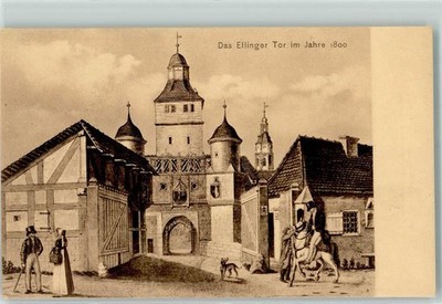 13140686 - 8832 Weissenburg The Ellinger Gate in 1800 Historic. Card No 4