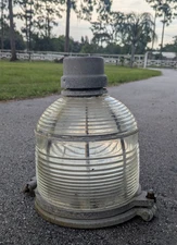 Piling Nautical Dock Light-Marine Deck Light As Is Not Working Parts / Repair