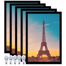 8x12 Picture Frame Set of 5, Black Photo Frames High Transparent Wall Gallery...