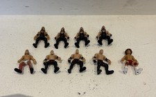 Set of 9 WWE Micro Aggression Wrestling Mini Plastic Figures  Bundle Duplicates