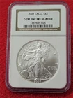 2007 Silver Eagle S$1 Dollar ASE   NGC GEM UNCIRCULATED               #T2487