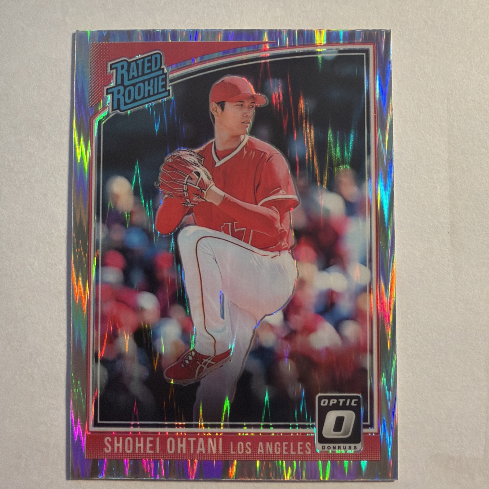 SHOHEI OHTANI 2018 Panini Donruss Optic SHOCK PRIZM Rated Rookie #176 RC! MVP