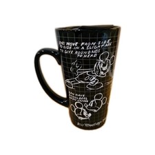 Disney Mickey Mouse Sketch LATTE TALL ceramic travel mug new