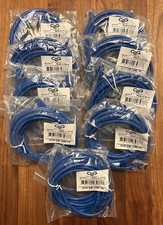 Lot Of 9 CTG Snagless Blue Patch Ethernet 9ft Cables Cat 6, RJ45, 03977