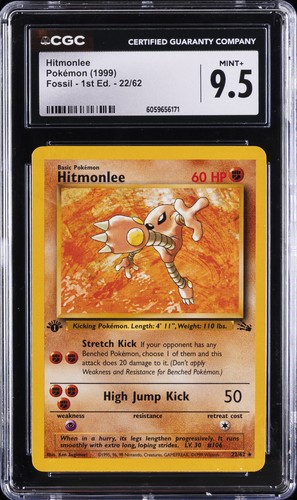 Hitmonlee (1st Edition) graded CGC 9.5 for sale on eBay