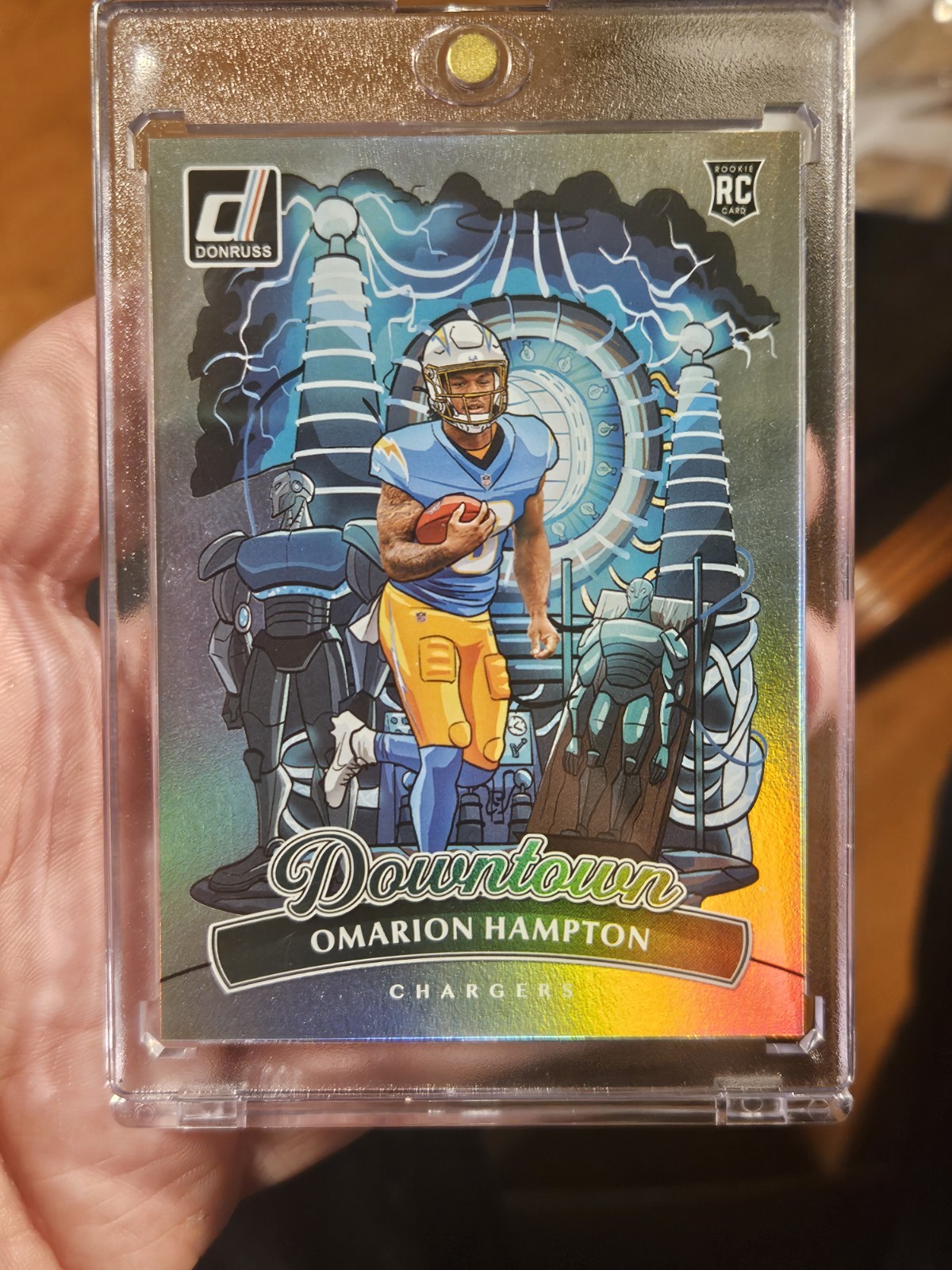 NEW 🔥 🔥 2025 Donruss - Downtown Omarion Hampton #16 LA Chargers SSP/CASE HIT
