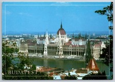 Postcard Budapest Hungary Parliament Bird s Eye-View