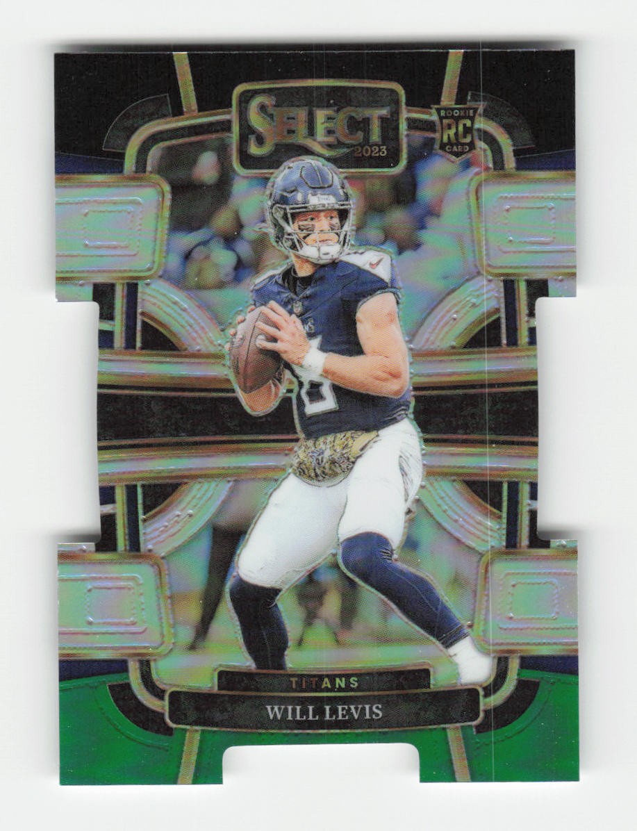 Will Levis 2023 Panini Select Black and Green Prizms Die Cuts RC #96