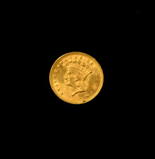 1874 $1 Indian Head Princess Gold Dollar - Type 3 - UNC