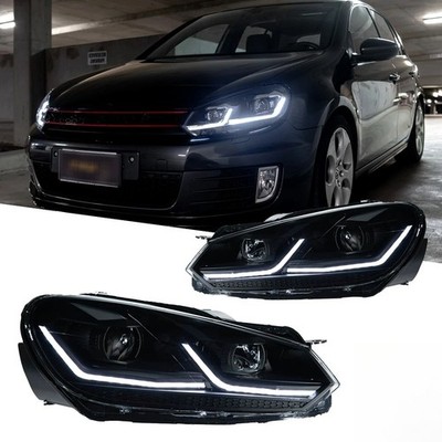 Full Led Scheinwerfer Fit FÜR GOLF 6 MK6 2008-12 Frontleuchten DRL Dynamic Style