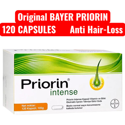 BAYER Priorin Intense Anti Hair Loss Treatment Herbal Capsules -120 Capsules