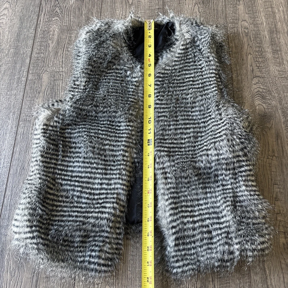 Topshop Kate Moss Chaleco de Piel Sintética Gris Talla 10 Foto 2 de 4