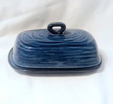 Blue Porcelain Butter Dish Ceramic Covered Butter Keeper Hasence