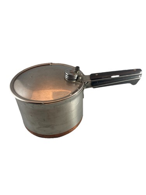 #ad Revere Ware 4 Qt. Vintage 1801 Copper Clad Bottom Pressure Cooker Pot $23.80
