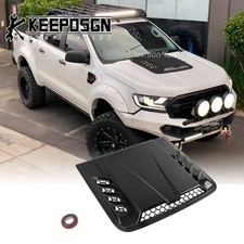 For Ford Ranger Black Car Hood Scoop Vents Cover Air Flow Intake Decorative