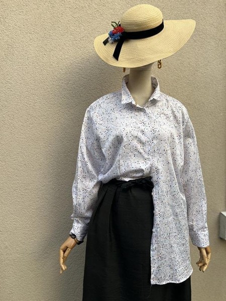 Women ETERNA Shirt White Cotton 54 / 5XL / 62
