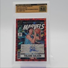 TIDJANE SALAUN 2024-25 DONRUSS NET MARVELS ROOKIE RED INTL AUTO OCG 9.5 Q4247