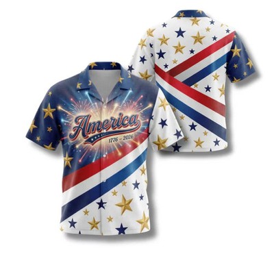 Men's America Anniversary USA Hawaiian Shirt