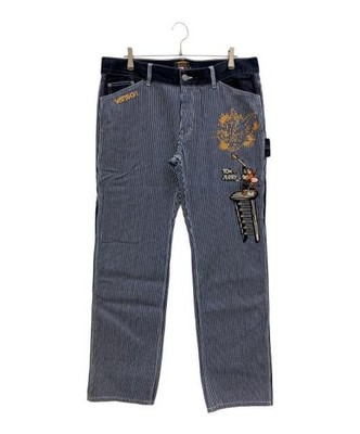 VANSON      × トムとジェリー              Denim painter pants navy TJV-2308