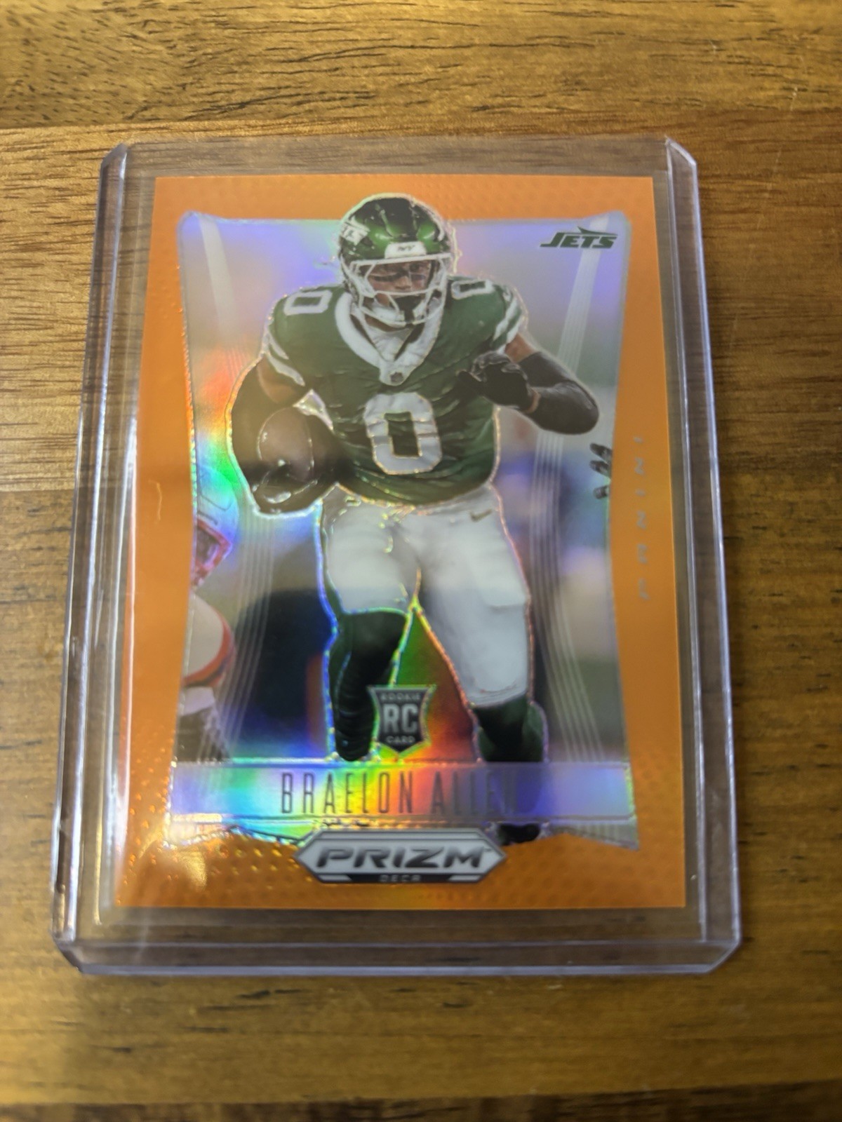 2024 Panini Prizm Deca Braelon Allen Rookie Orange Prizm /49 - Jets RC