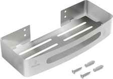 Mensola Doccia Con Foratura XXL in Acciaio Inox - Porta Sapone per Doccia Con Dr