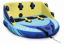 EVAJOY 3Person Towable Inflatable Tube for Boating for 1-3 Rider