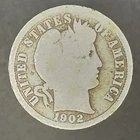 1902 O Barber Dime Heavily Circulated Well-Worn Detail