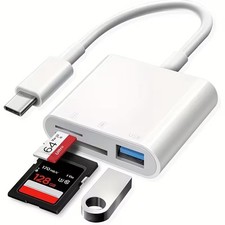USB-C to SD Micro SD Card Reader OTG for Laptop Phone