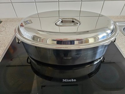 bräter mit deckel oval edelstahl von wmf mit Einsatz neu 40/24