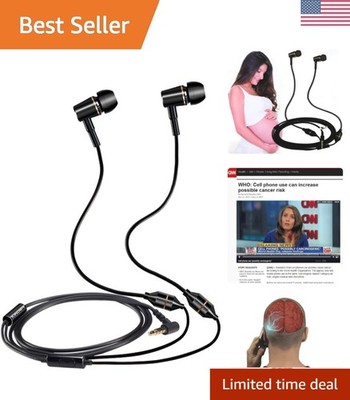 Radiation-Free EMF Protection Headphones with Noise Cancellation & 3.5mm Jack