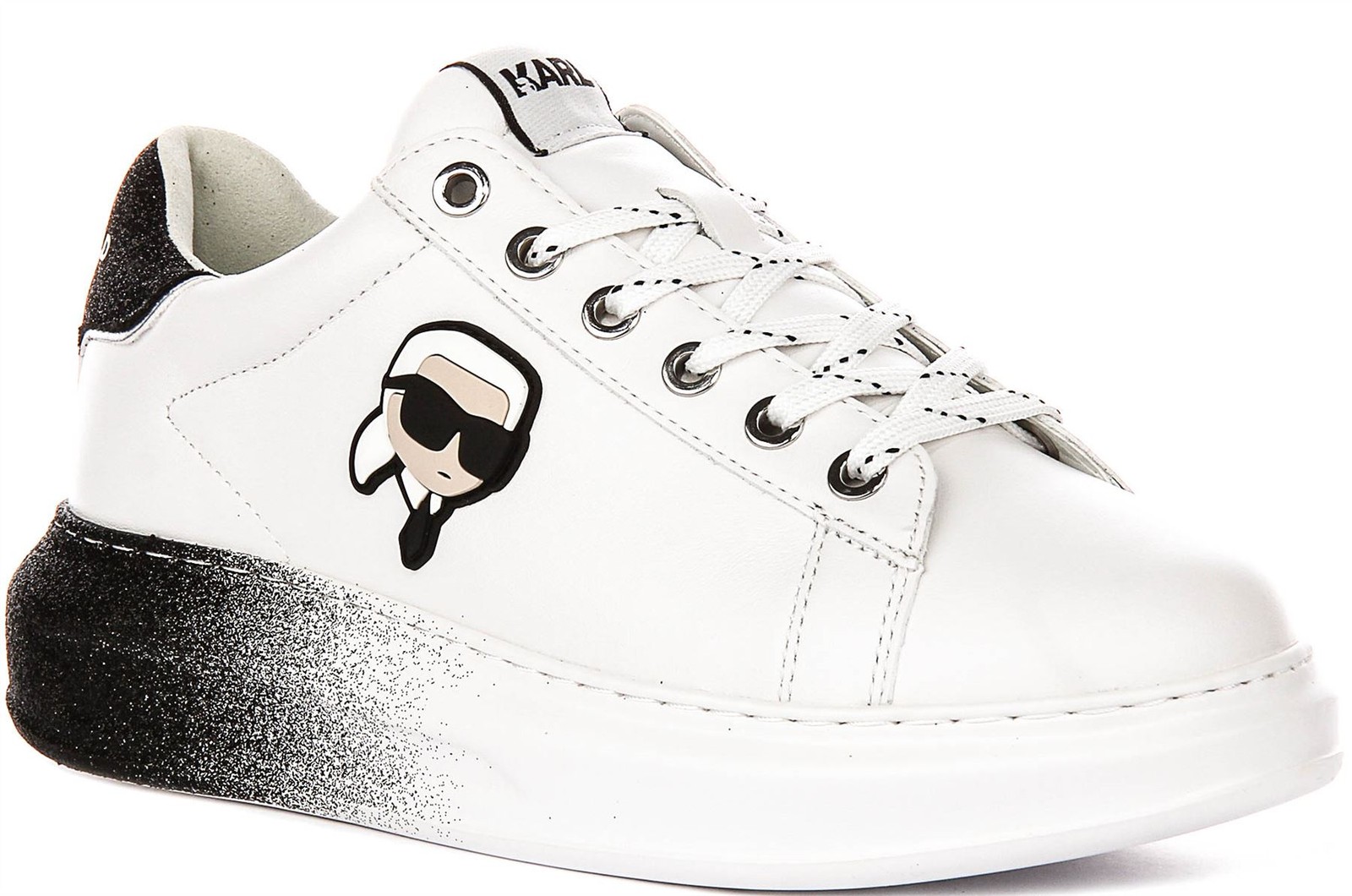 Karl Lagerfeld Kapri Ombre Schnrlogo Damen Trainer Wei EU 36-42 35890₽
