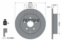 2X Textar Bremsscheibe 92314203 FüR Toyota