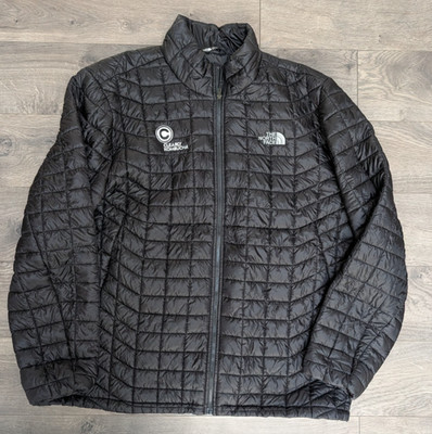 North Face Mens Sz XXL Black Thermoball Eco Puffer Jacket Full Zip Quilted Print