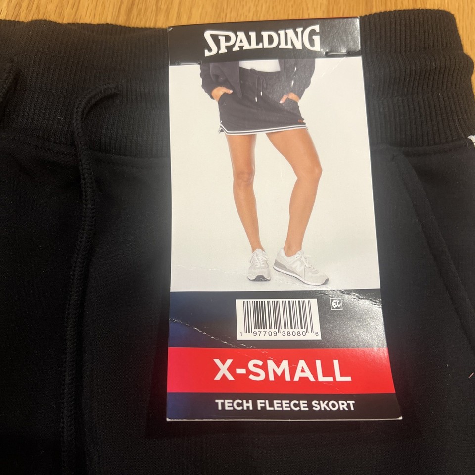 NWT SPALDING Women XS Tech Fleece Skort Athletic Black | eBay