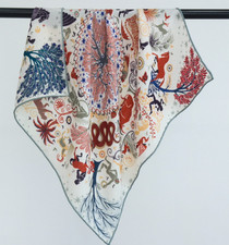 70 Cashmere 30 Silk Neckerchief Shawl bird Print Scarf Bandana 26'' Wrap new