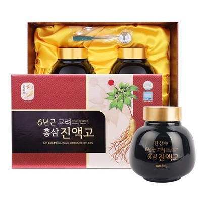 Hansamsu 6-Year-Old Korean Red Ginseng Extract 500g x 2 bottles, 1kg, 1 box