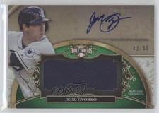 2013 Topps Triple Threads Jumbo Relics Emerald 43/50 Jedd Gyorko Auto 0s5