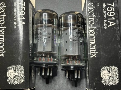 Matched Pair Electro-Harmonix 7591A Vintage Vacuum Tubes Tested NOS Quality