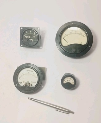 Analog Panel Meter, Precision Instruments, England Lot of 4 Vintage Various 