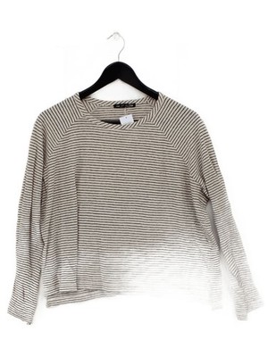 Rag & Bone Damen Top M Creme Baumwolle mit Leinen Basic