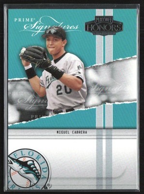 Miguel Cabrera 2004 Playoff Honors Prime Signatures /2500 #PS-6 Florida Marlins