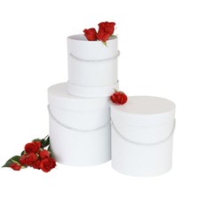 Premium Quality Round Flower Box, Gift Boxes for Luxury Flower and Gift Arran...