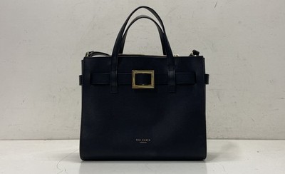 Ted Baker Black Leather Satchel Top Handle Bag