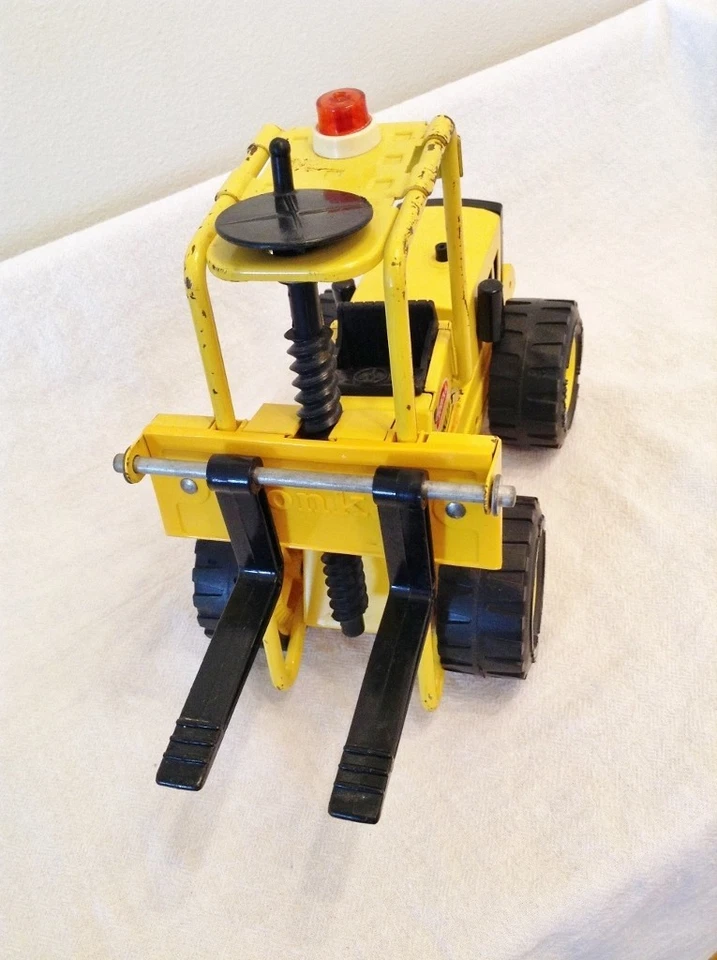 Antiga Empilhadeira Tonka dos anos 70 52900 Brinquedo de Metal de Aço Prensado Feito nos EUA ~ BOM ~ FUNCIONA - Imagem 4 de 4