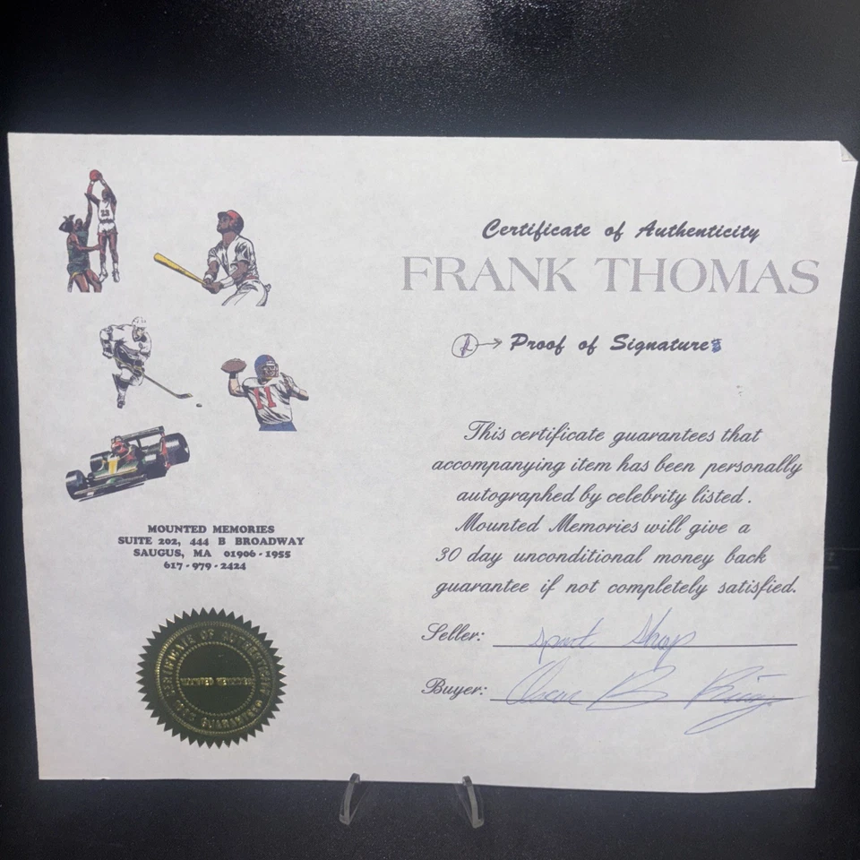 Frank Thomas Signed Autograph Chicago White Sox 8x10 Photo with COA - Image 3 of 3