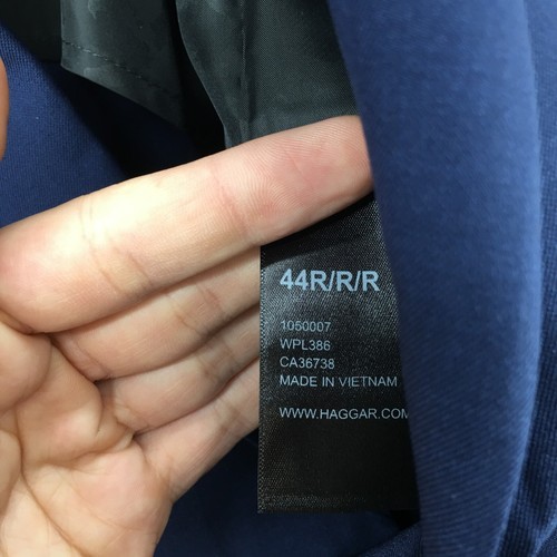 Haggar Classic Fit Suit Jacket Mens 44R Blue Long Sleeve Notch Lapel Pockets NEW - Picture 21 of 24